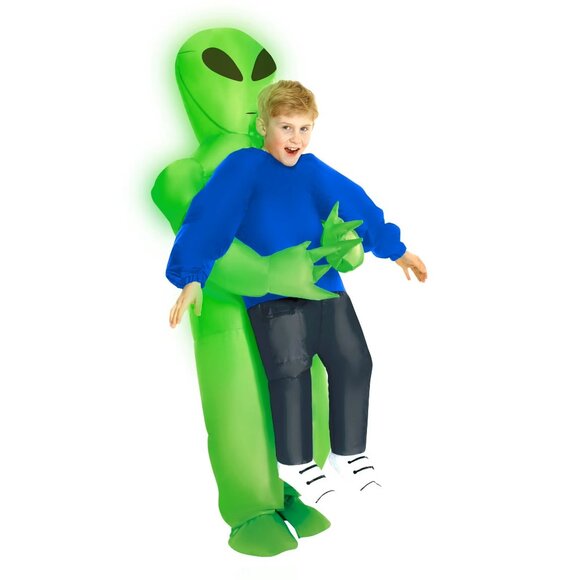 Spirit Alien Abduction Kids Costume - Neon Green and Navy - Picture 7 of 15